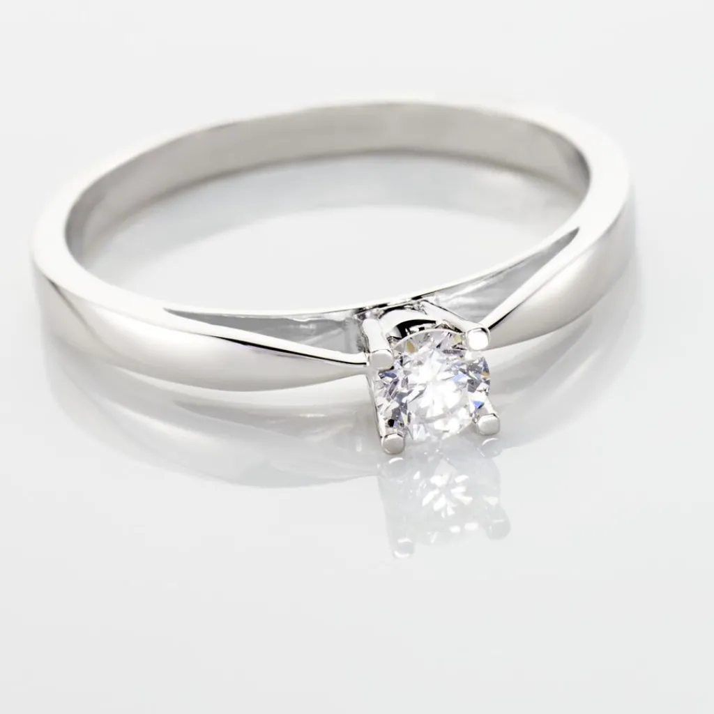 Histoire d'Or Bague Solitaire Celina Or Blanc Diamant Sale