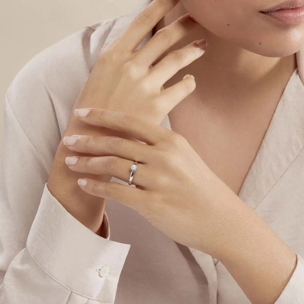 Histoire d'Or Bague Solitaire Celina Or Blanc Diamant Discount