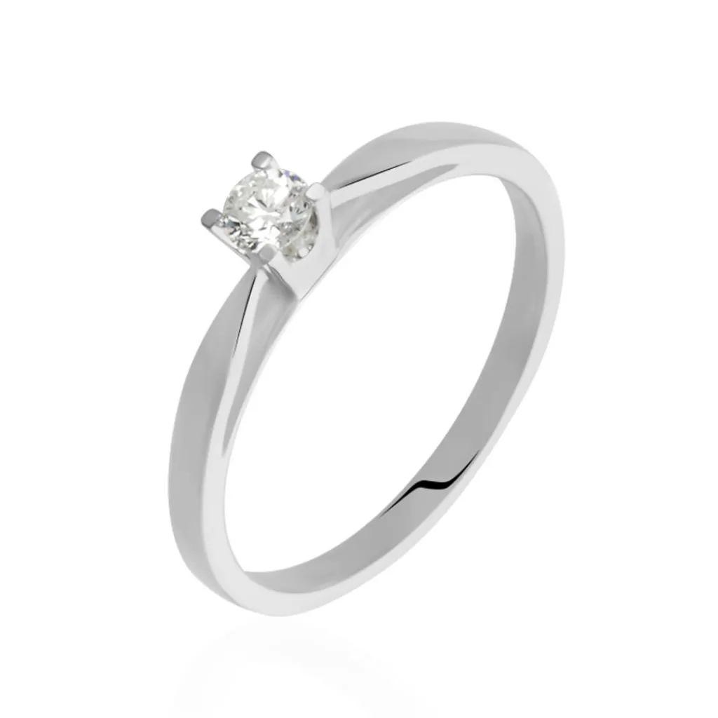 Histoire d'Or Bague Solitaire Celina Or Blanc Diamant Hot