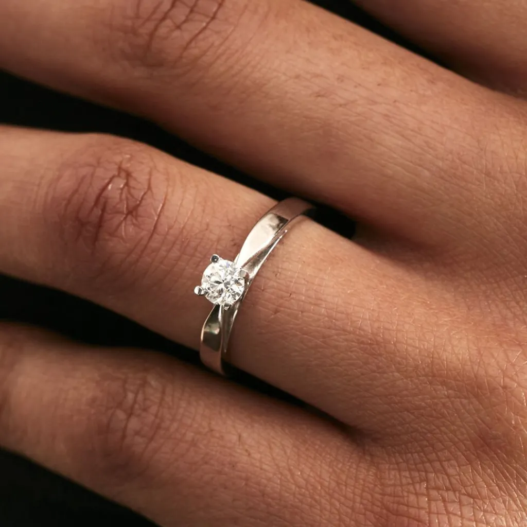 Histoire d'Or Bague Solitaire Celina Or Blanc Diamant Best