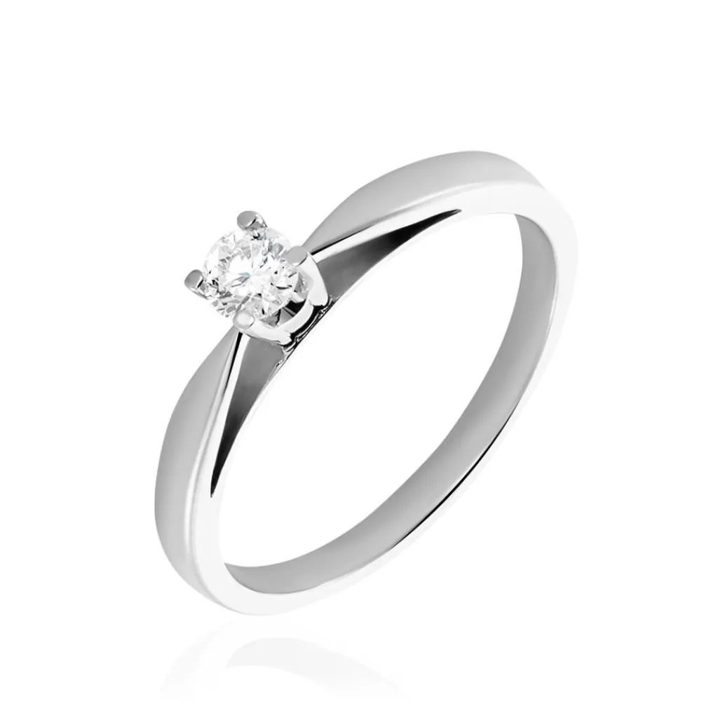 Histoire d'Or Bague Solitaire Celina Or Blanc Diamant