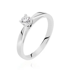 Histoire d'Or Bague Solitaire Celina Or Blanc Diamant New