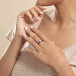 Histoire d'Or Bague Solitaire Ceramik Design Argent  Oxyde De Zirconium Et Céramique Hot