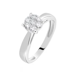 Histoire d'Or Bague Solitaire Charlene Or Blanc Diamant Synthetique Discount