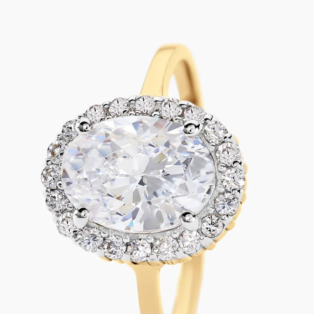 Histoire d'Or Bague Solitaire Cillie Or Jaune Oxyde De Zirconium Outlet