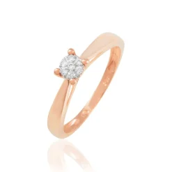 Histoire d'Or Bague Solitaire Collection Grace Or Rose Diamant Best