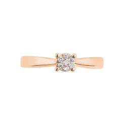 Histoire d'Or Bague Solitaire Collection Grace Or Rose Diamant Best