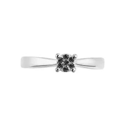 Histoire d'Or Bague Solitaire Collection Grace Or Blanc Diamant Best