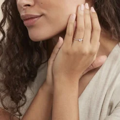 Histoire d'Or Bague Solitaire Dayna De Zirconium or rose oxyde Discount