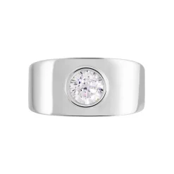 Histoire d'Or Bague Solitaire Electre Argent Blanc Oxyde De Zirconium