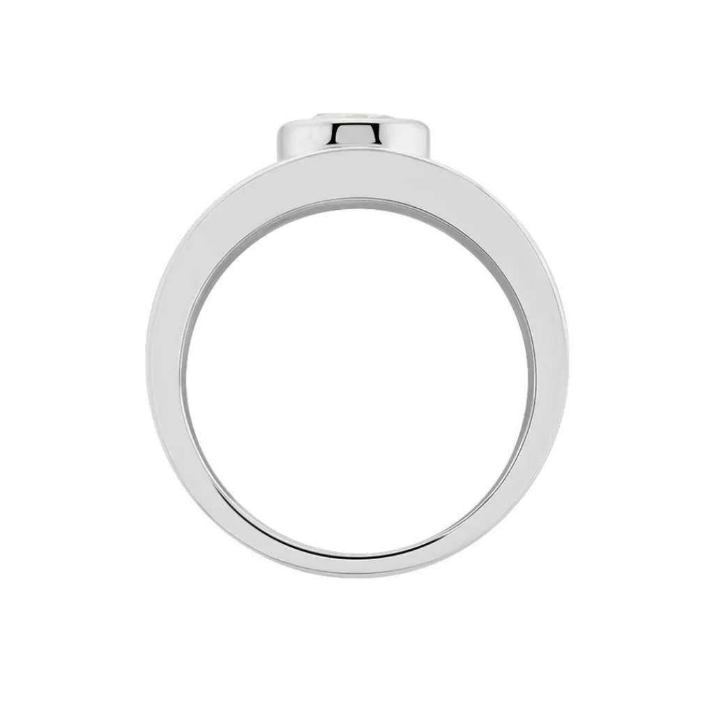 Histoire d'Or Bague Solitaire Electre Argent Blanc Oxyde De Zirconium