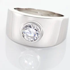 Histoire d'Or Bague Solitaire Electre Argent Blanc Oxyde De Zirconium