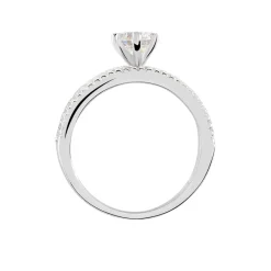 Histoire d'Or Bague Solitaire Ellora Argent Blanc Oxyde De Zirconium Sale