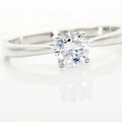 Histoire d'Or Bague Solitaire Elyana Argent Blanc Oxyde De Zirconium New