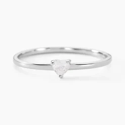Histoire d'Or Bague Solitaire 1er Solitaire Argent Blanc Oxyde De Zirconium Clearance