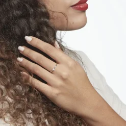 Histoire d'Or Bague Solitaire 1er Solitaire Argent Blanc Oxyde De Zirconium Clearance