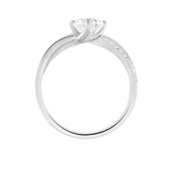 Histoire d'Or Bague Solitaire Essie Argent Blanc Oxyde De Zirconium Online