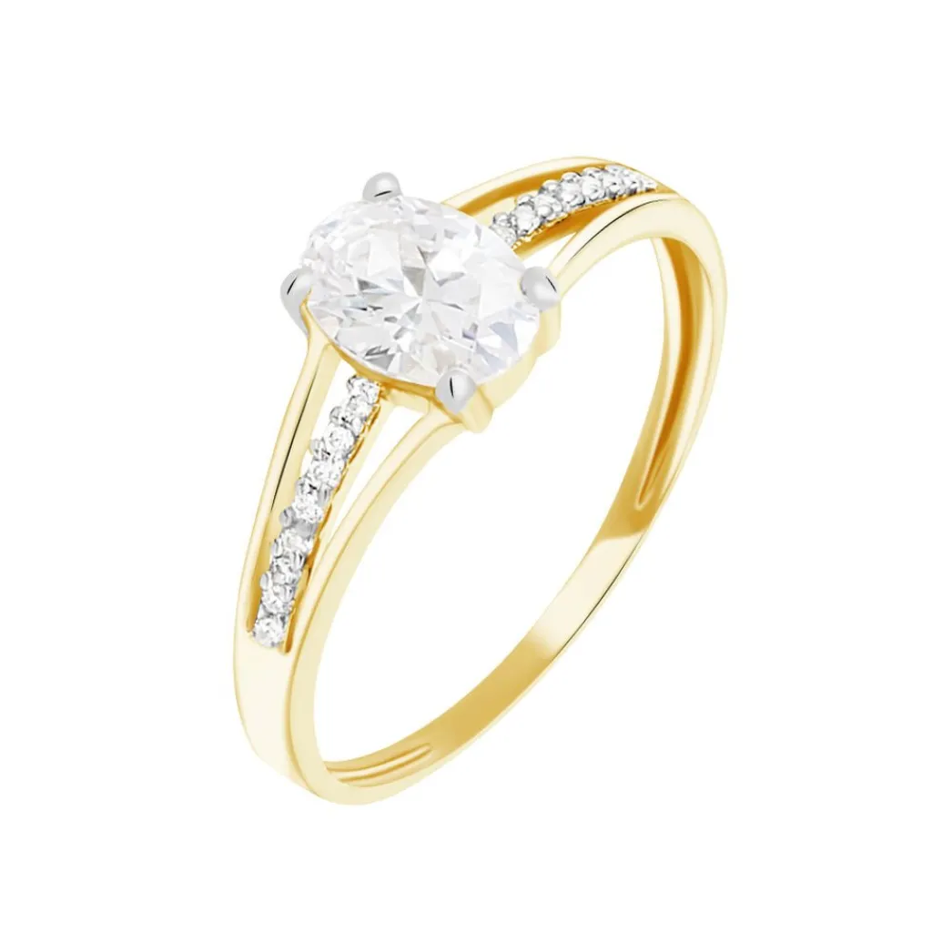 Histoire d'Or Bague Solitaire Fallon Or Jaune Oxyde De Zirconium Discount
