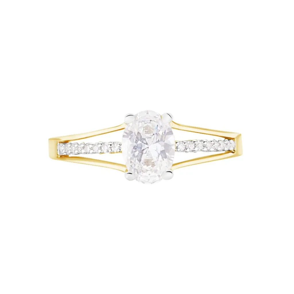 Histoire d'Or Bague Solitaire Fallon Or Jaune Oxyde De Zirconium Discount