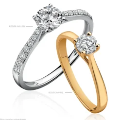 Histoire d'Or Bague Solitaire Fiona Or Jaune Diamant Synthetique Discount