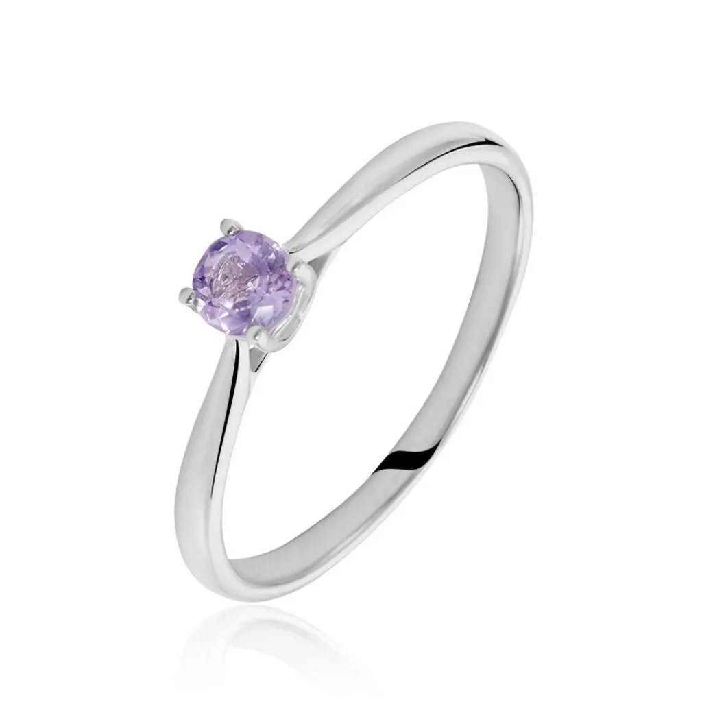 Histoire d'Or Bague Solitaire Fiona Or Blanc Amethyste Sale