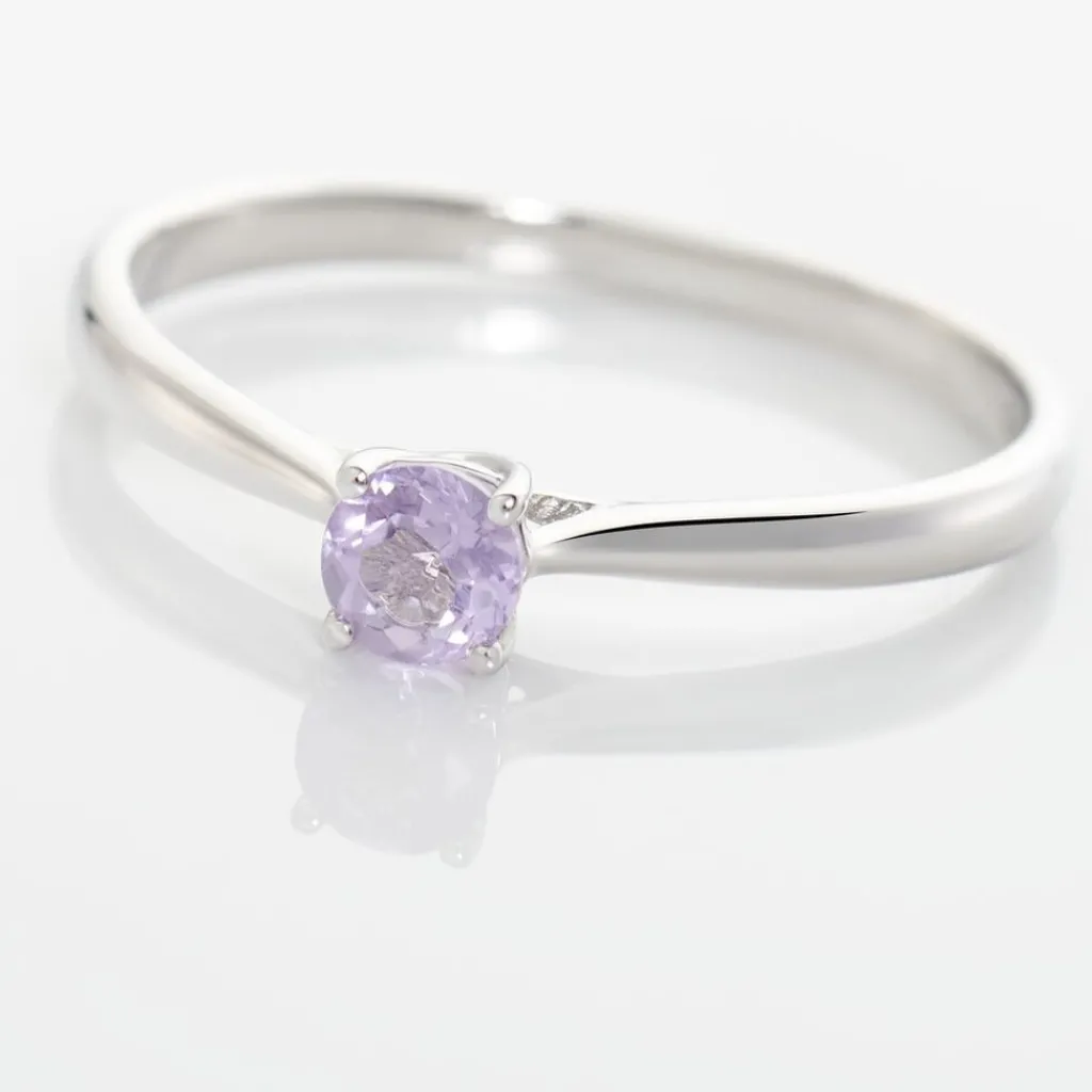 Histoire d'Or Bague Solitaire Fiona Or Blanc Amethyste Sale