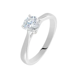 Histoire d'Or Bague Solitaire Fiona Or Blanc Diamant Synthetique or blanc diamant synthétique New