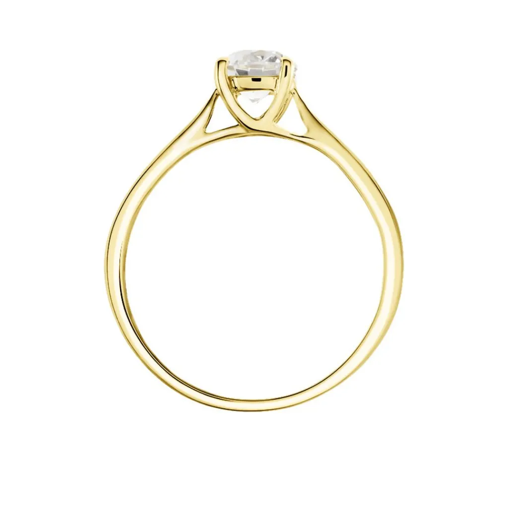 Histoire d'Or Bague Solitaire Fiona Or Jaune Diamant Synthetique