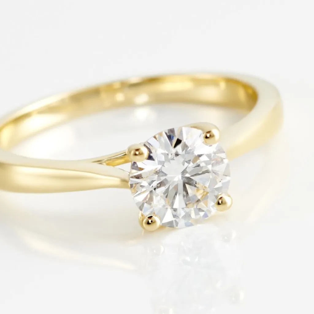 Histoire d'Or Bague Solitaire Fiona Or Jaune Diamant Synthetique Outlet