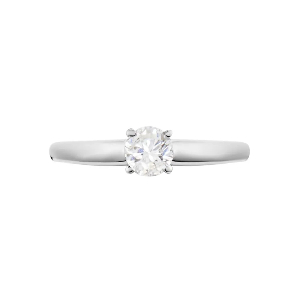 Histoire d'Or Bague Solitaire Flora Or Blanc Diamant Outlet