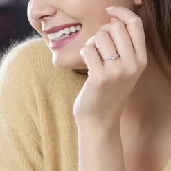 Histoire d'Or Bague Solitaire Francoise-marie Or Blanc Oxyde De Zirconium Clearance