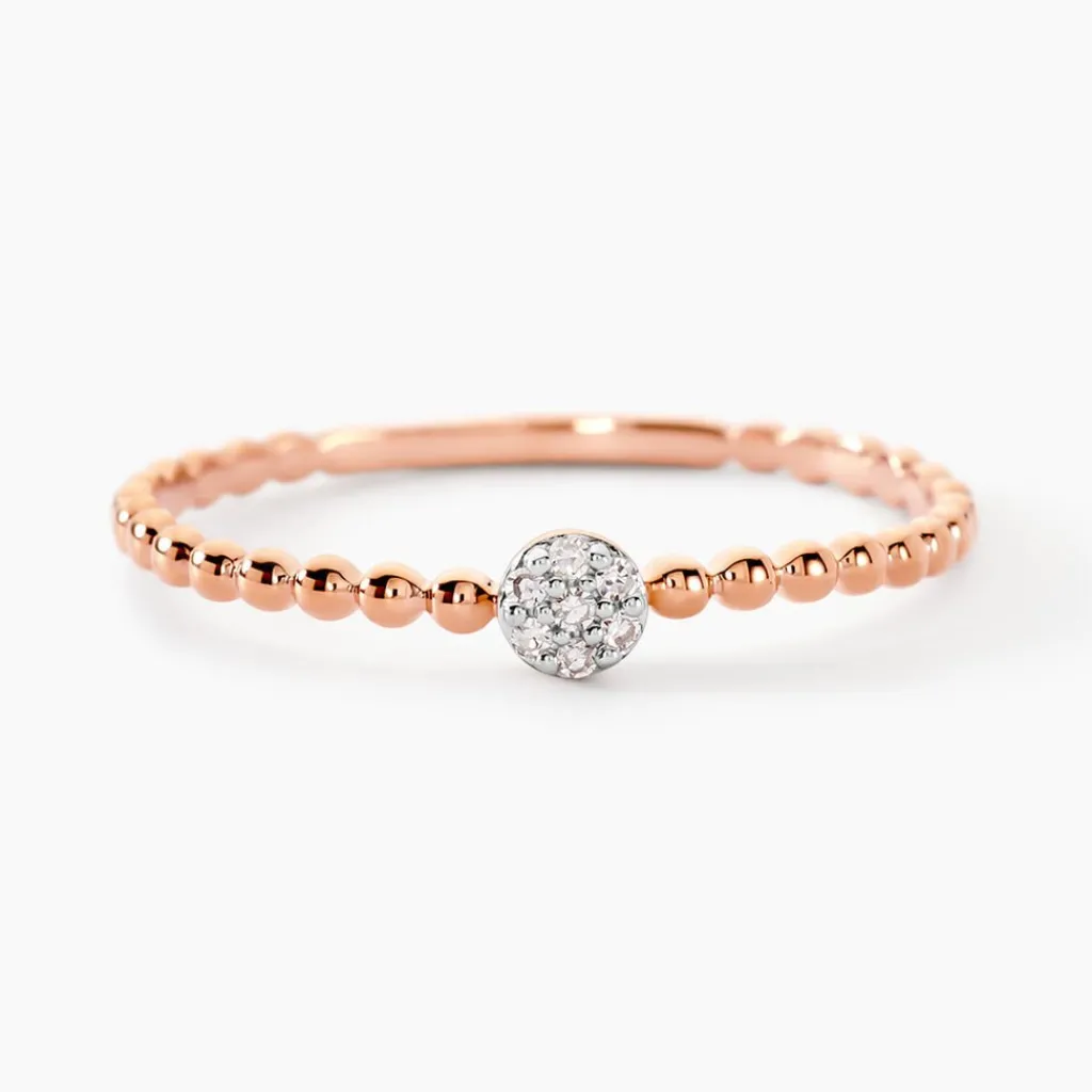 Histoire d'Or Bague Solitaire Gaxina Or Rose Diamant Clearance