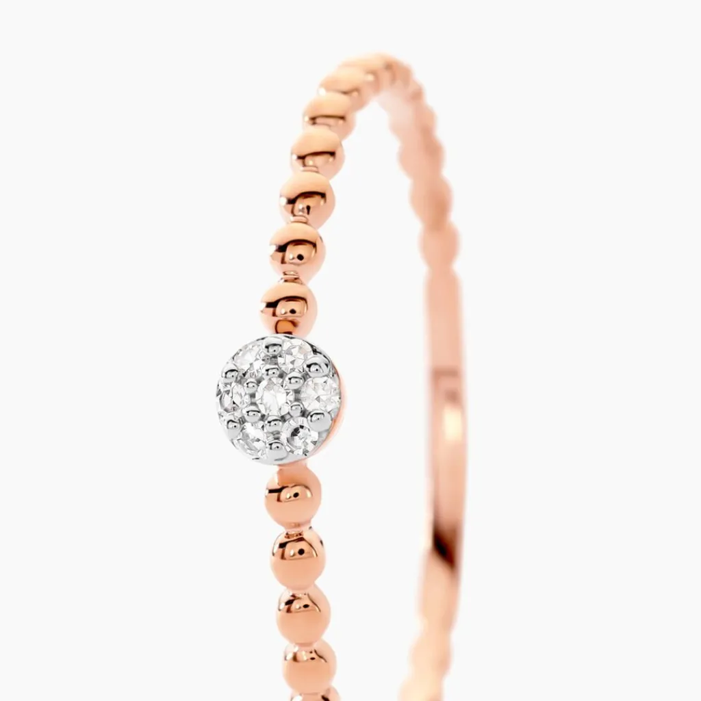 Histoire d'Or Bague Solitaire Gaxina Or Rose Diamant Clearance