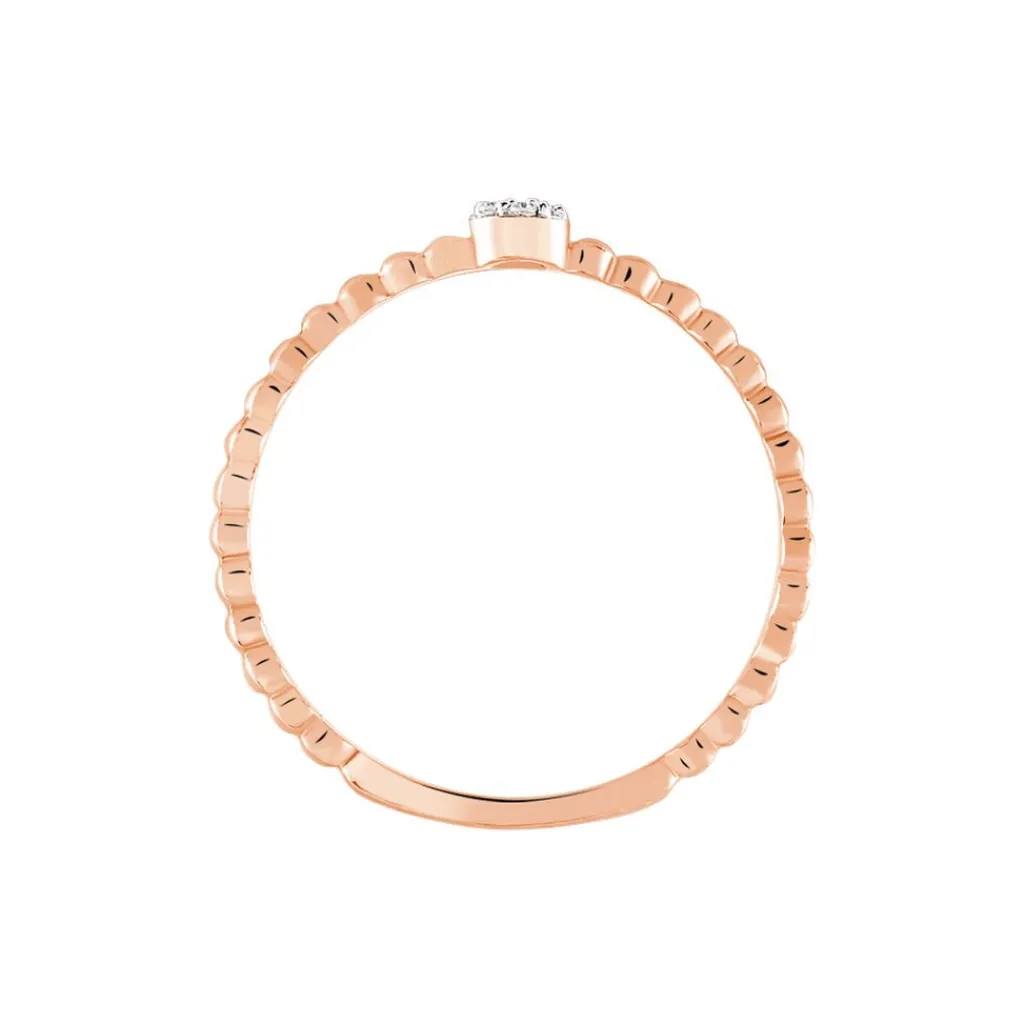 Histoire d'Or Bague Solitaire Gaxina Or Rose Diamant Clearance