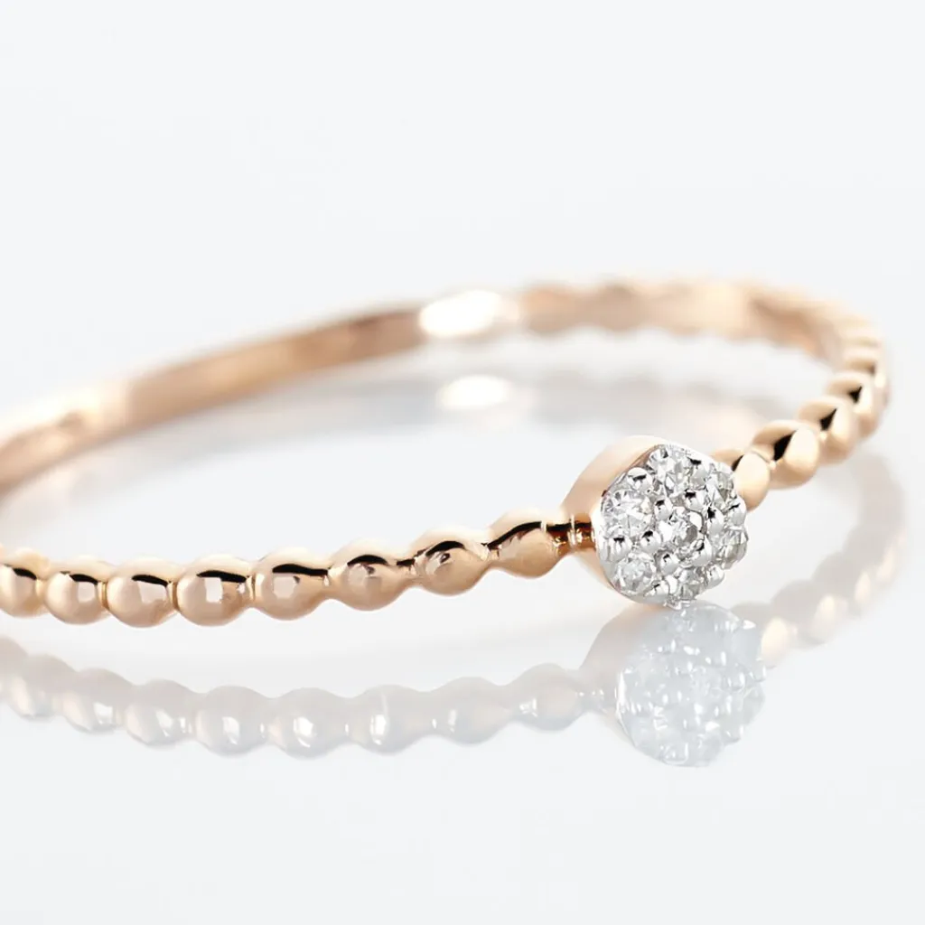 Histoire d'Or Bague Solitaire Gaxina Or Rose Diamant Clearance