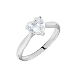 Histoire d'Or Bague Solitaire Geranium Argent Blanc Oxyde De Zirconium Outlet