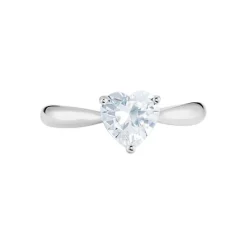 Histoire d'Or Bague Solitaire Geranium Argent Blanc Oxyde De Zirconium Outlet
