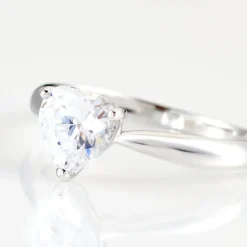 Histoire d'Or Bague Solitaire Geranium Argent Blanc Oxyde De Zirconium Outlet