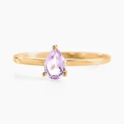Histoire d'Or Bague Solitaire Goutte Or Jaune Améthyste or jaune améthyste violet Best