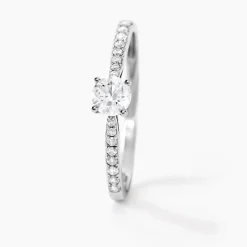 Histoire d'Or Bague Solitaire Hemera or blanc diamant Discount