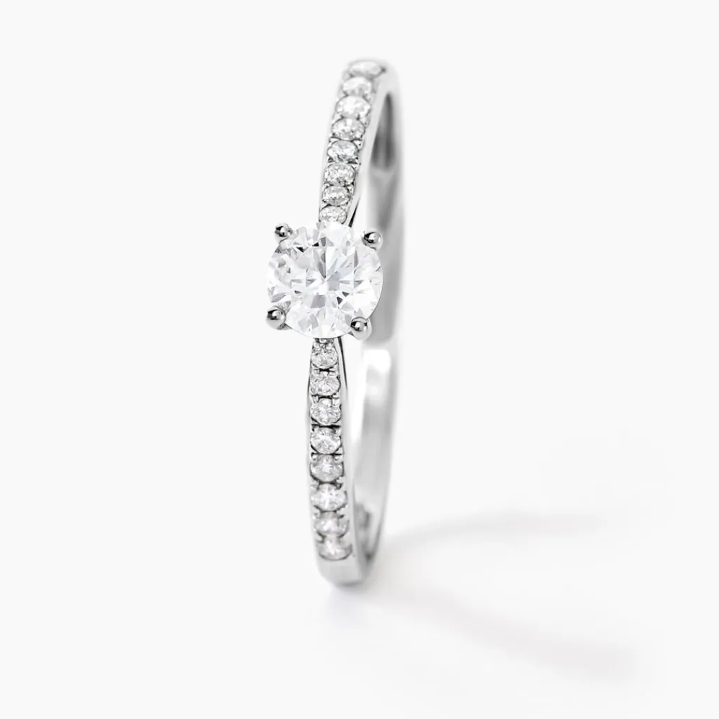 Histoire d'Or Bague Solitaire Hemera or blanc diamant Discount