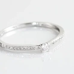 Histoire d'Or Bague Solitaire Hemera or blanc diamant Hot