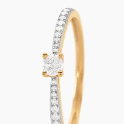 Histoire d'Or Bague Solitaire Hemera or jaune diamant Best