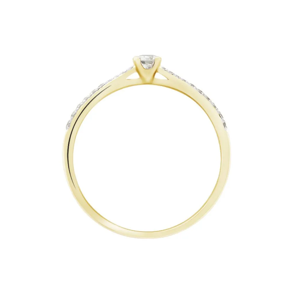 Histoire d'Or Bague Solitaire Hemera or jaune diamant Best