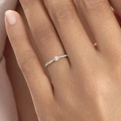 Histoire d'Or Bague Solitaire Hemera or jaune diamant Best