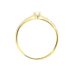 Histoire d'Or Bague Solitaire Hemera or jaune diamant Discount