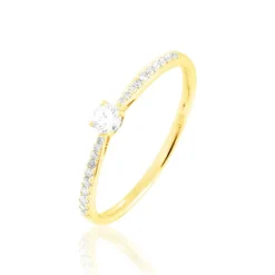Histoire d'Or Bague Solitaire Hemera or jaune diamant Best