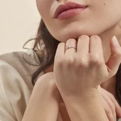 Histoire d'Or Bague Solitaire Hemera Or Rose Diamant New