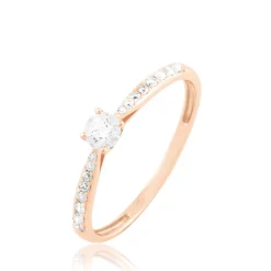 Histoire d'Or Bague Solitaire Hemera Or Rose Diamant Online