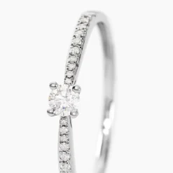 Histoire d'Or Bague Solitaire Hemera or blanc diamant Clearance